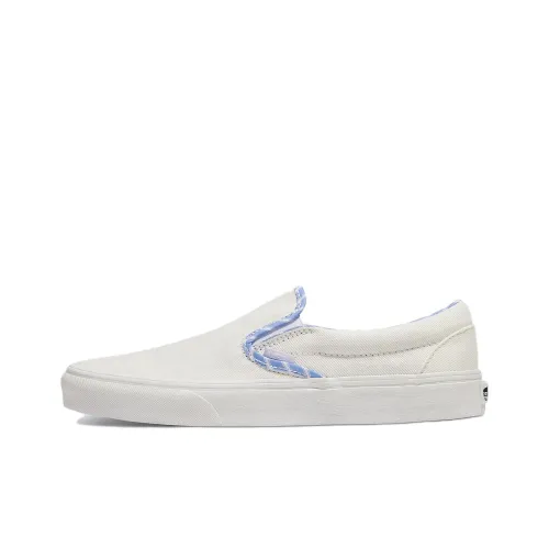 Vans Slip On Series Low Топ Скейтборд Кроссовки Унисекс Белый Синий