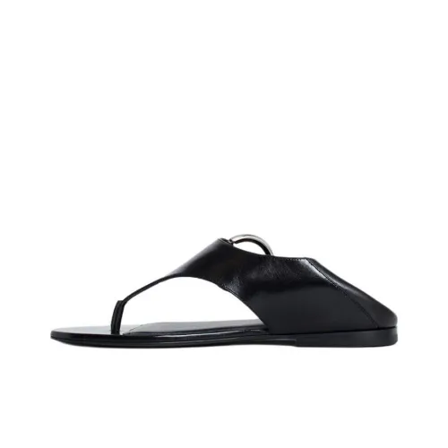SAINT LAURENT Шлепанцы Женские Черные