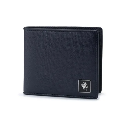 PORTER Fine Pebbled Коровья кожа Монетница Кошелек Унисекс Темно-синий