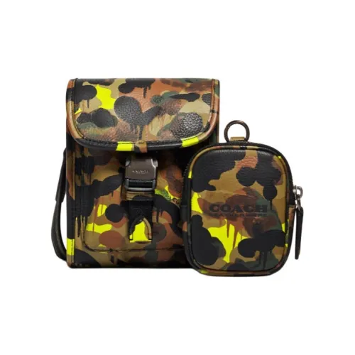 COACH Charter Кожа Сумка через плечо Монетница Сумка через плечо Mini Мужская Камуфляж