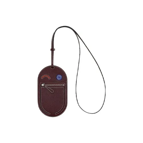 HERMES In The Loop Mysore Шевро Чехол для телефона Большой Женский Седло Красный Медный Красный Электрический Синий