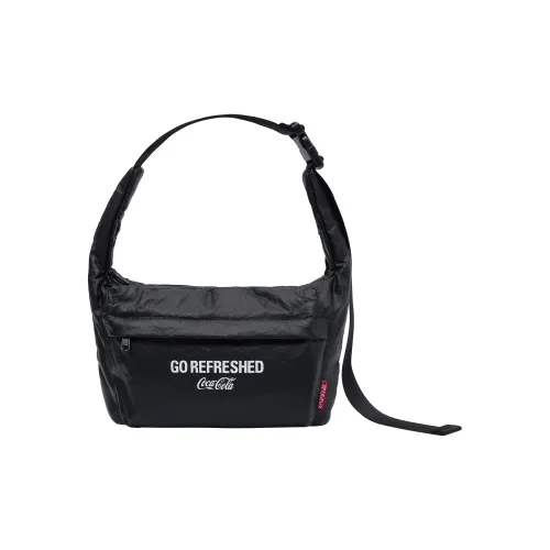 Coca Cola ПУ (полиуретан) Cortex Сумка через плечо Стандартная Женская Черный Светлый Абрикос