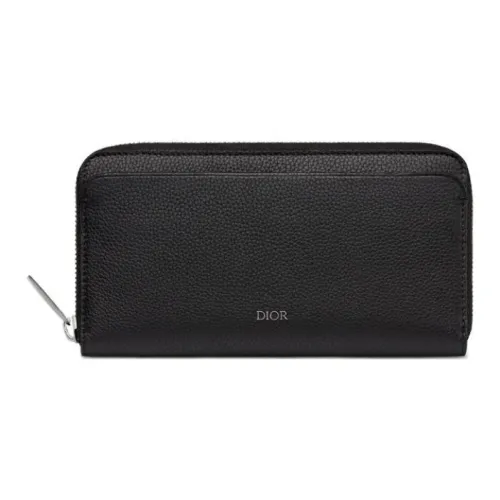 DIOR Телячья кожа Кошелек Мужской Черный