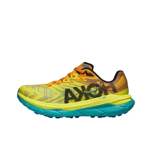 HOKA ONE ONE Tecton X Амортизация Износостойкие Низкие Кроссовки для Беговых Пути Женские Желто-зеленые