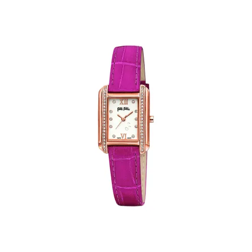 Folli Follie Women's Watch Кварцевый механизм Кожаный ремешок 22 мм Белый циферблат