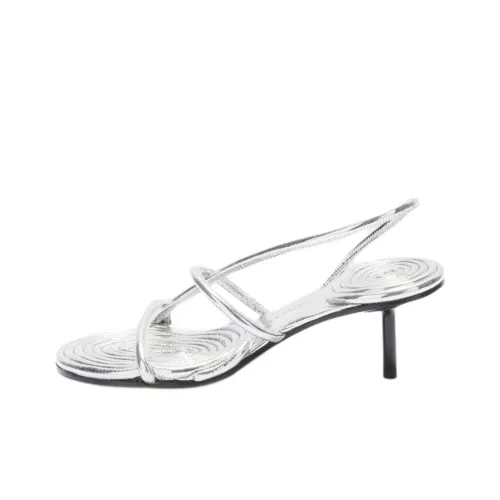 JIL SANDER one Ремень Сандалии Серебряный Женские