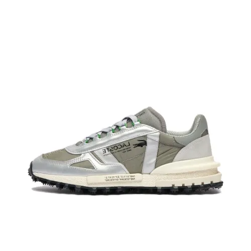 LACOSTE Низкий топ Повседневная обувь Мужская Серебристо-серый