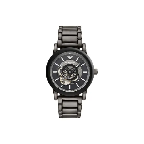 EMPORIO ARMANI Автоматический Механический Механизм Мужские Часы 43 мм Черный