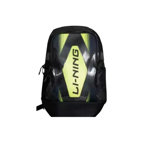 LINING Badminton Series Полиэстер Рюкзак Унисекс Черный Зеленый