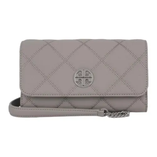 TORY BURCH Телячья кожа Сумка через плечо Мини Женская Серый