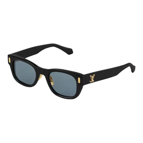 LOUIS VUITTON Ацетат Квадратные Солнцезащитные Очки Мужские Черные