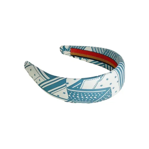 HERMES Ободки для волос Женские Джинсовый синий