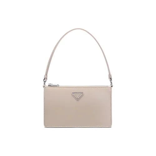 PRADA Кожа Сумка Подмышечный Сумка на плечо Женская Пустынный Желтый