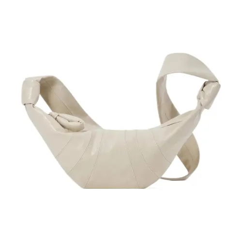 Lemaire Croissant Series Покрытая хлопком круассан сумка сумка через плечо маленькая унисекс сливочный