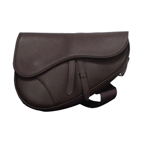 DIOR Saddle Телячья кожа Сумка через плечо Унисекс Коричневый