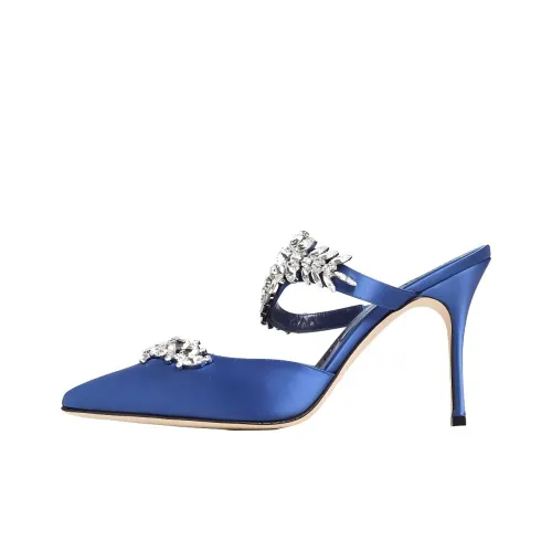 MANOLO BLAHNIK Домашние тапочки Темно-синий Женские