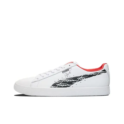 Trapstar X PUMA Clyde Low Топ Скейтборд Кроссовки Унисекс Черный Белый
