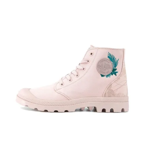 Palladium Pampa Hi Palm CAMO противоскользящие устойчивые к истиранию дышащие высокие кеды унисекс темно-розовый красный