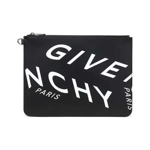 GIVENCHY Клатч из коровьей кожи застежка-молния мужской черный