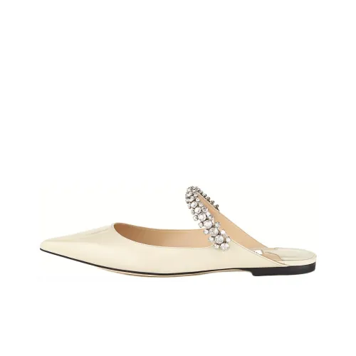 Jimmy Choo Bing Плоская подошва Женские повседневные туфли Женские Белые