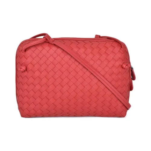 Bottega Veneta Lambskin Crossbody Bag Shoulder Bag Women's Red Bottega Veneta Lambskin Сумка через плечо Сумка на плечо Женская Красная