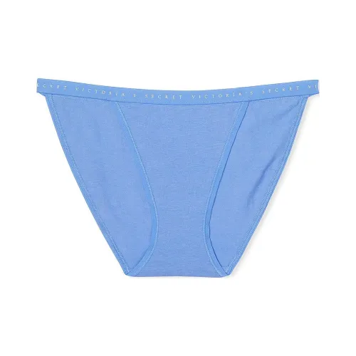 Victoria's Secret Розовый Эластичный Хлопок STRING Бикини Трусы Синий Бонет Трусы Женские 1 Пачка Синий