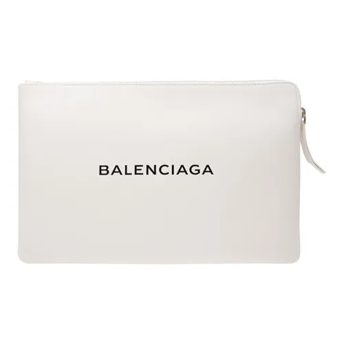 Balenciaga Клатч из коровьей кожи женский белый
