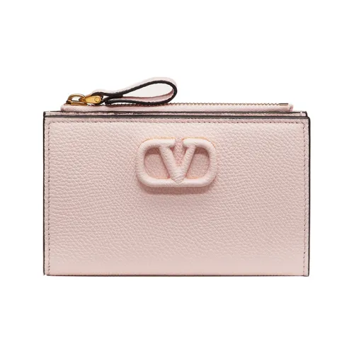 Valentino Garavani Рельефная Телячья Кожа Держатель для Карт Женский Розовый