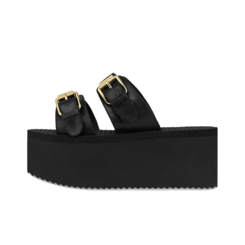 MOSCHINO Слипоны 8 см Женские Черные