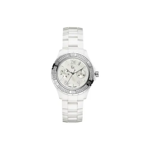 GUESS Наручные часы Кварцевый механизм Керамика Ремешок 36 мм Белый циферблат Женские часы