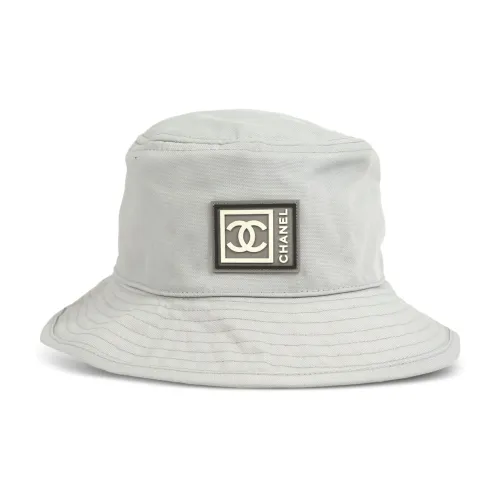 CHANEL Полиамид Шляпы ведра Женские Светло-серый