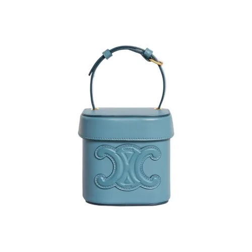 CELINE Сумка из гладкой коровьей кожи коробка сумка через плечо сумка маленькая женская джинсовый синий