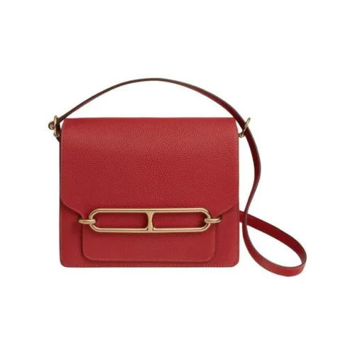 HERMES Roulis Taurillon Clemence Коровья кожа Свиной нос Сумка Сумка через плечо Женские 5E Vermillon Вермильон