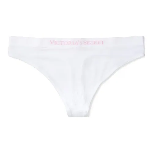 Victoria's Secret Бесшовный SeamlessThong Panty Shocking Синий Нижнее белье Женские 1 шт Белый