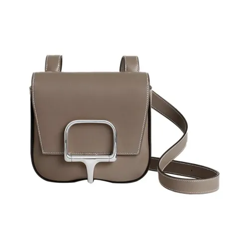 HERMES Della Cavalleria Tardelakt Телячья кожа Сумка через плечо Мини Женская 18 этуп слоново-серый