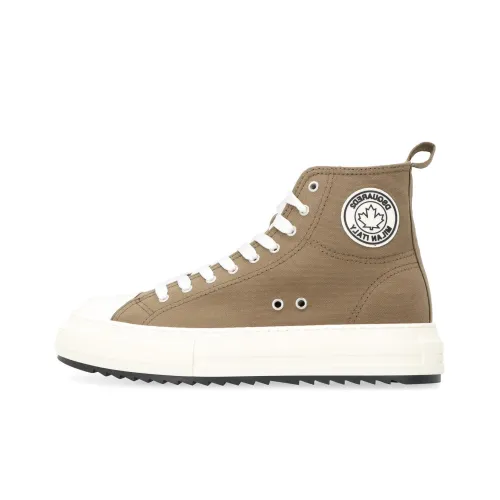 DSQUARED 2 Canvas Shoes High Top Brown Men's