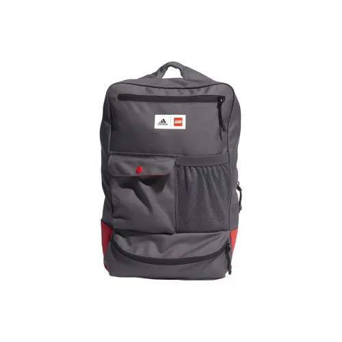 Adidas Полиэстер Рюкзак Стандартный Унисекс Серый Красный Многоцветный