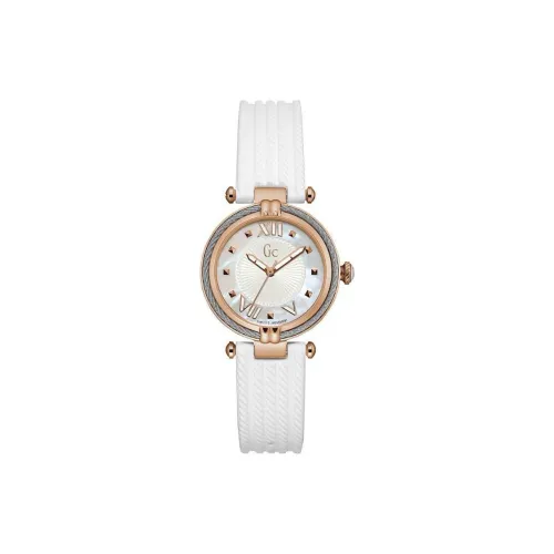 GUESS Наручные часы Кварцевый механизм Силиконовый ремешок 32 мм Белый циферблат Женские часы Y18004L1