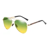 Золотая оправа + поляризованные двойные линзы для дневного и ночного использования + коробка