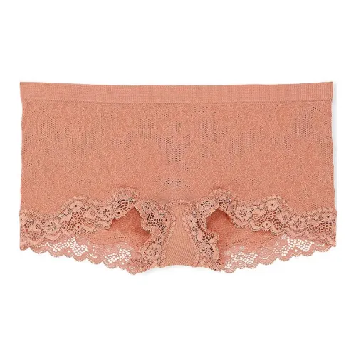 Victoria's Secret Розовый Бесшовный Кружевной Отделка Бойшорт Трусы RH Нижнее Белье Женское 1 Пачка Розовый Румянец