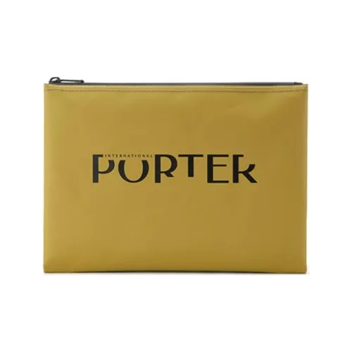 PORTER ПВХ Холст Хранение Сумка Унисекс Горчично-Желтый