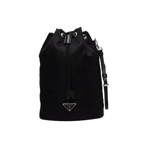 PRADA Сумка из коровьей кожи Bucket Handbag Women's Black