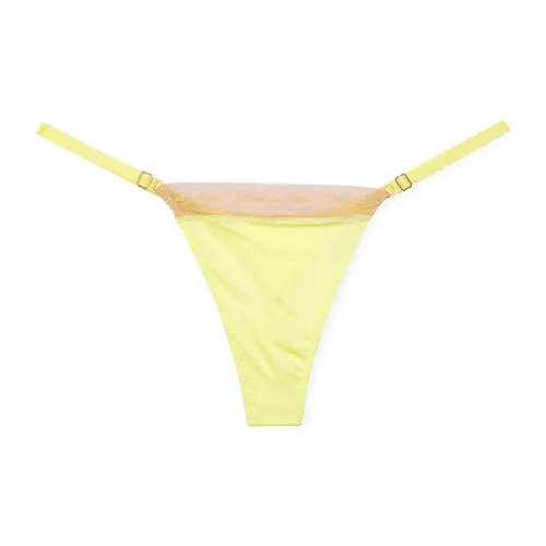 Victoria's Secret Розовый VERY Сексуальный Логотип Вышивка Регулируемый Танг Cw Нижнее белье Женское 1 Пачка Лимон