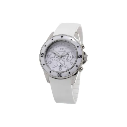 Folli Follie Женские часы Кварцевый механизм Силиконовый ремешок 45 мм Белый циферблат WF8T031ZEW