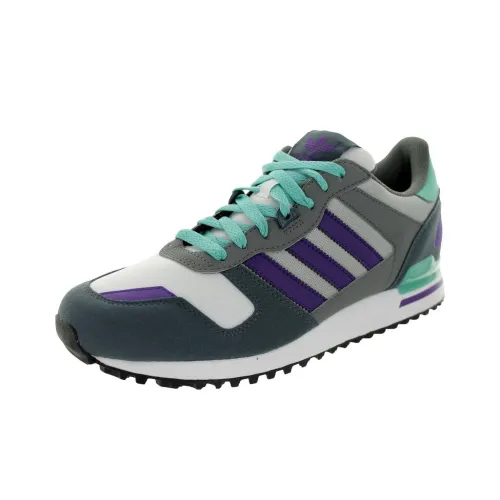 Adidas Originals ZX 700 Slip-Resistant Abrasion-Resistant Low Top Casual Shoes Men's White Gray Purple