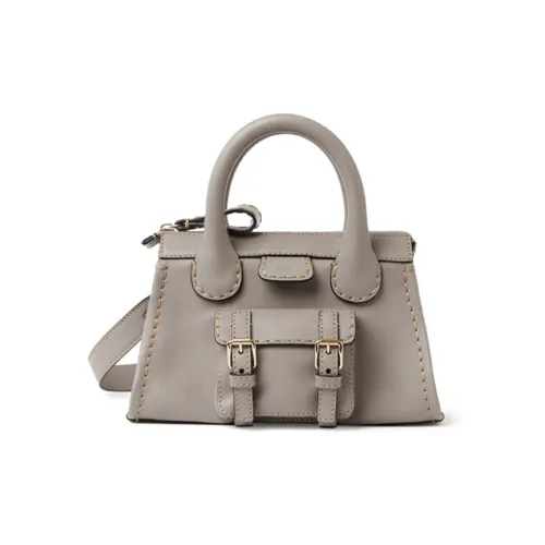 Chloe Edith Сумка через плечо из кожи буйвола мини-сумка для женщин серого цвета
