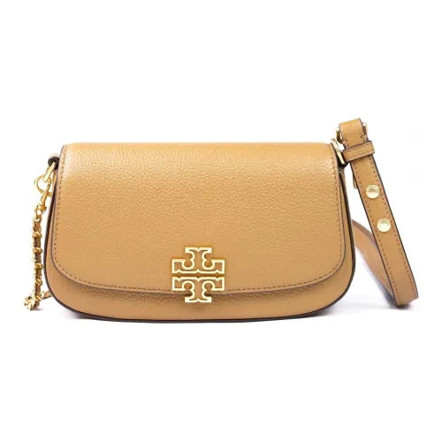 Tory Burch Britten Кожа Одно плечо Ручная сумка Сумка через плечо Средняя Женская Светлый Умбра