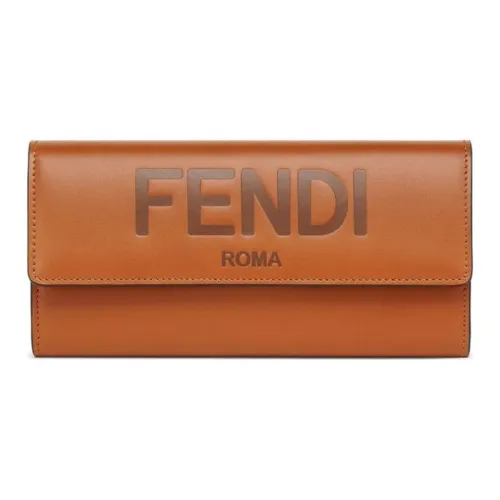FENDI Телячья кожа Кошелек Женские Коричневый