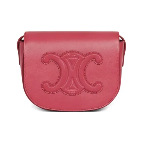 CELINE Cuir TriompheFolco Телячья кожа Сумка через плечо Сумка на плечо Женская Розовая Конфетная