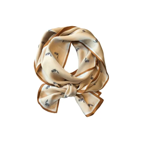 Youyoulan Шелковый шарф Полоска для волос Лента Женская